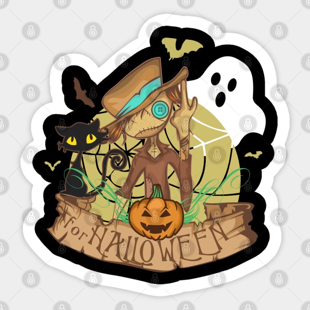 Happy Halloween - Halloween Costume T-shirt Sticker by JDaneStore